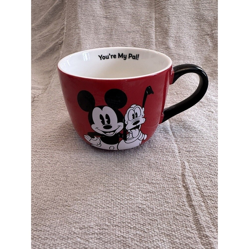 Disney Mickey Mouse "You're the Best!" Red Porcelain Coffee Tea Mug Cup